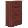 Better Home Products Cindy 7 Drawer Chest Wooden Dresser with Lock, Mahogany WC-7-MAH